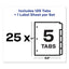 Print And Apply Index Maker Clear Label Dividers, 5-tab, Color Tabs, 11 X 8.5, White, Traditional Color Tabs, 25 Sets