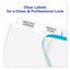 Print And Apply Index Maker Clear Label Dividers, Big Tab, 5-tab, White Tabs, 11 X 8.5, White, 5 Sets