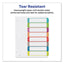 Customizable Toc Ready Index Multicolor Tab Dividers, 8-tab, 1 To 8, 11 X 8.5, White, Contemporary Color Tabs, 1 Set