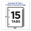 Customizable Toc Ready Index Multicolor Tab Dividers, 15-tab, 1 To 15, 11 X 8.5, White, Contemporary Color Tabs, 1 Set