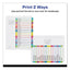 Customizable Toc Ready Index Multicolor Tab Dividers, 15-tab, 1 To 15, 11 X 8.5, White, Contemporary Color Tabs, 1 Set