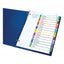 Customizable Toc Ready Index Multicolor Tab Dividers, 15-tab, 1 To 15, 11 X 8.5, White, Contemporary Color Tabs, 1 Set