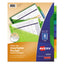 Insertable Big Tab Plastic 1-pocket Dividers, 8-tab, 11.13 X 9.25, Assorted, 1 Set