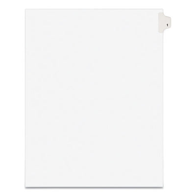 Preprinted Legal Exhibit Side Tab Index Dividers, Avery Style, 10-tab, 1, 11 X 8.5, White, 25/pack