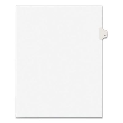 Preprinted Legal Exhibit Side Tab Index Dividers, Avery Style, 10-tab, 6, 11 X 8.5, White, 25/pack