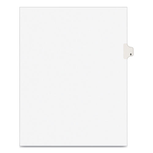 Preprinted Legal Exhibit Side Tab Index Dividers, Avery Style, 10-tab, 8, 11 X 8.5, White, 25/pack