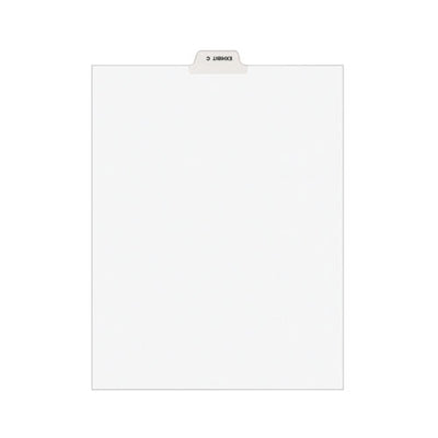 Avery-style Preprinted Legal Bottom Tab Divider, 26-tab, Exhibit C, 11 X 8.5, White, 25/pk