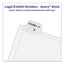 Avery-style Preprinted Legal Bottom Tab Divider, 26-tab, Exhibit C, 11 X 8.5, White, 25/pk
