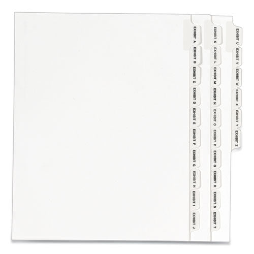 Avery-style Preprinted Legal Bottom Tab Divider, 26-tab, Exhibit I, 11 X 8.5, White, 25/pk