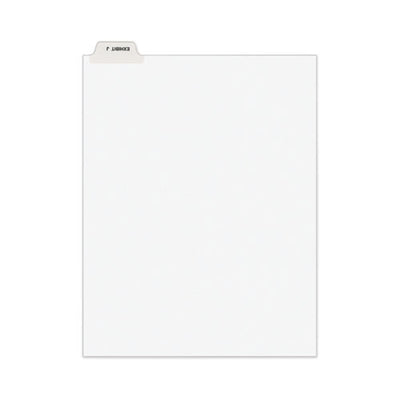 Avery-style Preprinted Legal Bottom Tab Divider, 26-tab, Exhibit J, 11 X 8.5, White, 25/pk