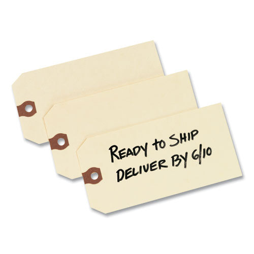 Unstrung Shipping Tags, 11.5 Pt Stock 3.75 X 1.88, Manila, 1,000/box