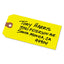 Unstrung Shipping Tags, 11.5 Pt Stock, 4.75 X 2.38, Yellow, 1,000/box