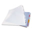 Print And Apply Index Maker Clear Label Plastic Dividers W/printable Label Strip, 5-tab, 11 X 8.5, Frosted Clear Tabs, 5 Sets