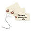 Double Wired Shipping Tags, 11.5 Pt Stock, 2.75 X 1.38, Manila, 1,000/box