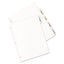 Big Tab Printable White Label Tab Dividers, 5-tab, 11 X 8.5, White, 20 Sets