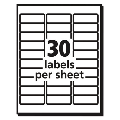 Matte Clear Easy Peel Mailing Labels W/ Sure Feed Technology, Laser Printers, 1 X 2.63, Clear, 30/sheet, 10 Sheets/pack