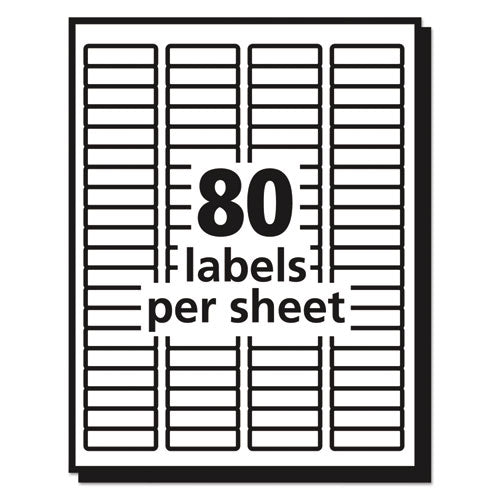 Matte Clear Easy Peel Mailing Labels W/ Sure Feed Technology, Laser Printers, 0.5 X 1.75, Clear, 80/sheet, 10 Sheets/pack