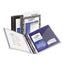 Flexi-view Binder With Round Rings, 3 Rings, 0.5" Capacity, 11 X 8.5, Navy Blue
