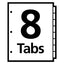 Write And Erase Durable Plastic Dividers With Slash Pocket, 3-hold Punched, 8-tab, 11.13 X 9.25, Assorted, 1 Set