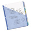 Write And Erase Durable Plastic Dividers With Slash Pocket, 3-hold Punched, 8-tab, 11.13 X 9.25, Assorted, 1 Set