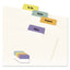 Printable Plastic Tabs With Repositionable Adhesive, 1/5-cut, Assorted Colors, 1.75" Wide, 80/pack