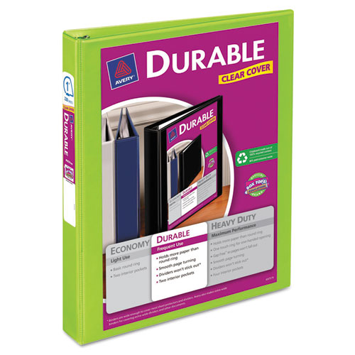 Durable View Binder With Durahinge And Slant Rings, 3 Rings, 0.5" Capacity, 11 X 8.5, White