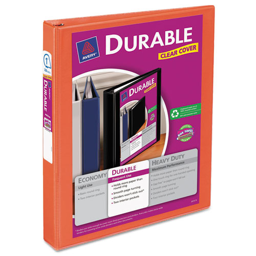 Durable View Binder With Durahinge And Slant Rings, 3 Rings, 0.5" Capacity, 11 X 8.5, White