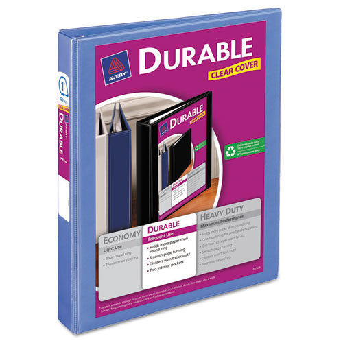 Durable View Binder With Durahinge And Slant Rings, 3 Rings, 1" Capacity, 11 X 8.5, Blue