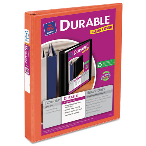 Durable View Binder With Durahinge And Slant Rings, 3 Rings, 1.5" Capacity, 11 X 8.5, White