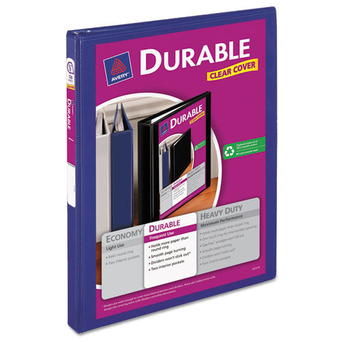 Durable View Binder With Durahinge And Slant Rings, 3 Rings, 3" Capacity, 11 X 8.5, Black