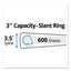 Durable View Binder With Durahinge And Slant Rings, 3 Rings, 3" Capacity, 11 X 8.5, Black