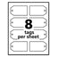 Printable Rectangular Tags With Strings, 2 X 3.5, Matte White, 96/pack