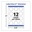 Round Print-to-the Edge Labels With Sure Feed And Easy Peel, 2" Dia, Glossy Clear, 120/pk