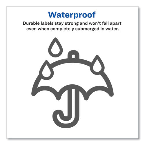 Durable Water-resistant Wraparound Labels W/ Sure Feed, 3.25 X 7.75, 16/pk