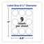Durable White Id Labels W/ Sure Feed, 2.5" Dia, White, 72/pk