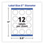 Round Print-to-the Edge Labels With Surefeed And Easypeel, 2" Dia, Matte White, 300/pack