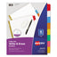 Write And Erase Big Tab Paper Dividers, 8-tab, 11 X 8.5, White, White Tabs, 1 Set