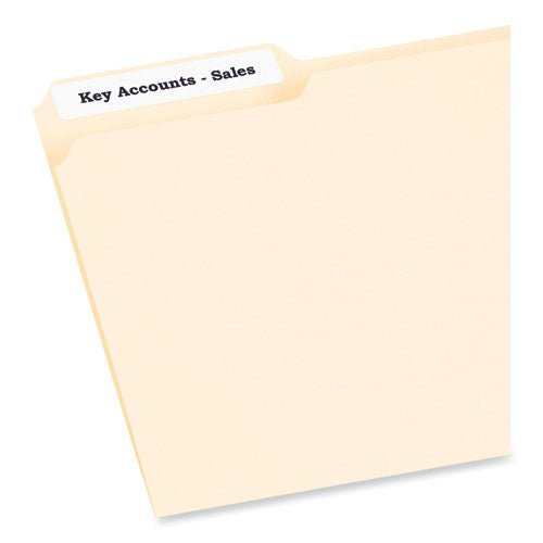 Labels, 0.66 X 3.44, White, 30/sheet, 50 Sheets/box