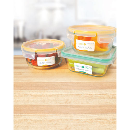 White Dissolvable Labels W/ Sure Feed, 1.25 X 2.38, White, 90/pk