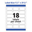White Dissolvable Labels W/ Sure Feed, 1.25 X 2.38, White, 90/pk
