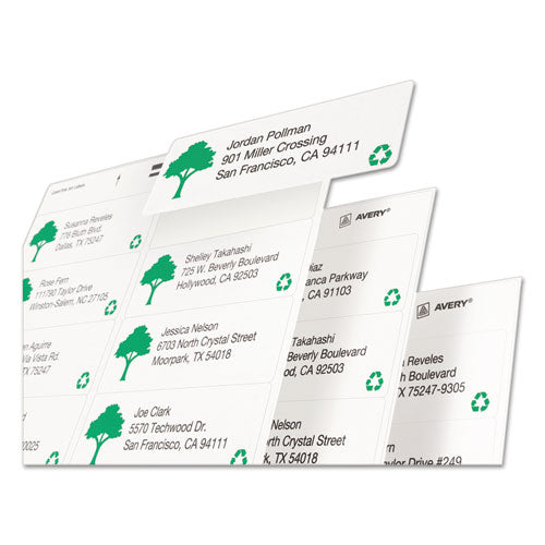 Ecofriendly Mailing Labels, Inkjet/laser Printers, 2 X 4, White, 10/sheet, 100 Sheets/pack