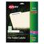 Ecofriendly Permanent File Folder Labels, 0.66 X 3.44, White, 30/sheet, 25 Sheets/pack