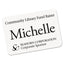 Ecofriendly Adhesive Name Badge Labels, 3.38 X 2.33, White, 80/pack