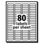 Ecofriendly Mailing Labels, Inkjet/laser Printers, 0.5 X 1.75, White, 80/sheet, 100 Sheets/pack