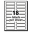 Extra-large Trueblock File Folder Labels With Sure Feed Technology, 0.94 X 3.44, White, 18/sheet, 25 Sheets/pack