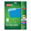 Clear Permanent File Folder Labels With Sure Feed Technology, 0.66 X 3.44, Clear, 30/sheet, 15 Sheets/pack