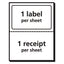Shipping Labels With Paper Receipt And Trueblock Technology, Inkjet/laser Printers, 5.06 X 7.63, White, 50/pack