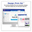 Printable Adhesive Name Badges, 3.38 X 2.33, Red Border, 100/pack
