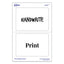Printable Adhesive Name Badges, 3.38 X 2.33, White, 100/pack
