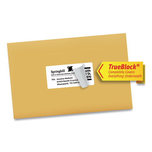 Shipping Labels W/ Trueblock Technology, Laser Printers, 3.5 X 5, White, 4/sheet, 100 Sheets/box